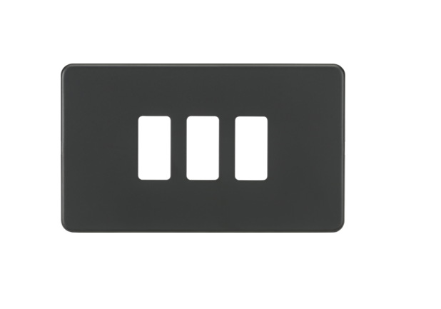 Screwless 3G Grid Faceplate - Anthracite