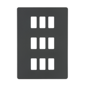 Screwless 9G Grid Faceplate - Anthracite