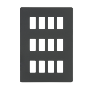 Screwless 12G Grid Faceplate - Anthracite