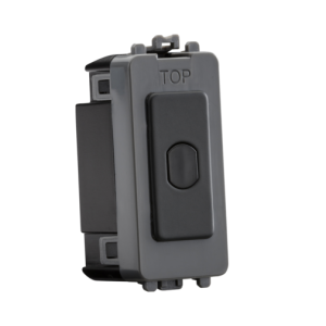 1G 1-Way 10-200W (10-100W LED) Trailing Edge Dimmer (Press Type) - Anthracite