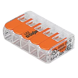 5 Pole Quick Connect Terminal Transparent/ Orange