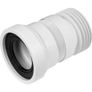 WC-F18R McAlpine Flexible Straight WC Connector 100mm-160mm