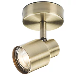 230V GU10 Single Spotlight - Antique Brass