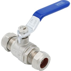15mm X 15mm Full Bore Lever Valve Blue
