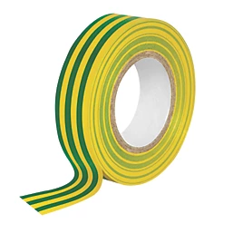PVC Insulation Tape 19mm x 33m Green / Yellow