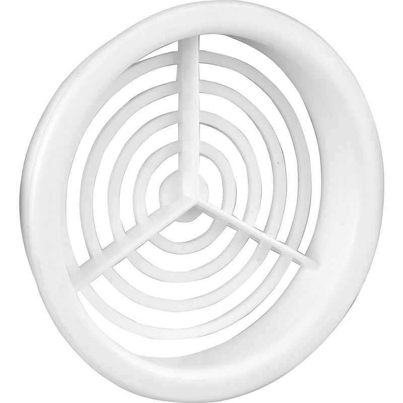 22385 75mm White PVC Circular Soffit Vent