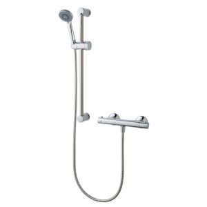 Thermostatic Bar Mixer Valve c/w Riser Rail & Multi Mode Head