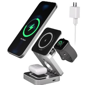 3IN1 Magnetic Wireless Charging Stand- Apple 20W Black