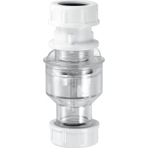 McAlpine Tunvalve Straight Through Clear 19/23mm Non Return Valve
