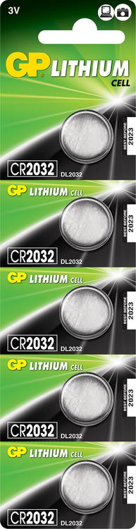 656.264UK Lithium Button Cells CR2032 5 Pack