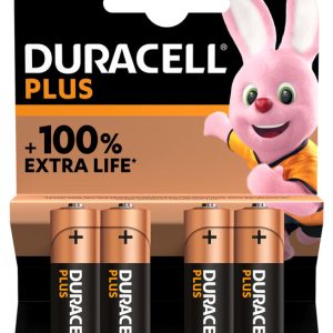 Duracell Plus Power Alkaline Batteries AA 4 Pack