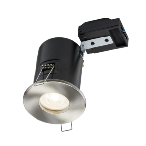 230V IP65 Fixed GU10 Fire-Rated Downlight - Brushed Chrome