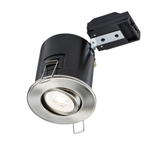 230V IP20 Tilt GU10 Fire-Rated Downlight - Chrome