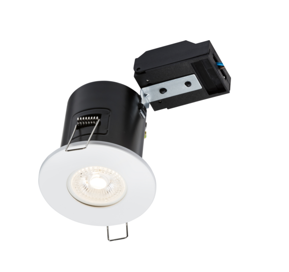 230V IP20 Fixed GU10 Fire-Rated Downlight - White