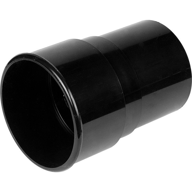 68mm Half Round Guttering Pipe Socket- Black