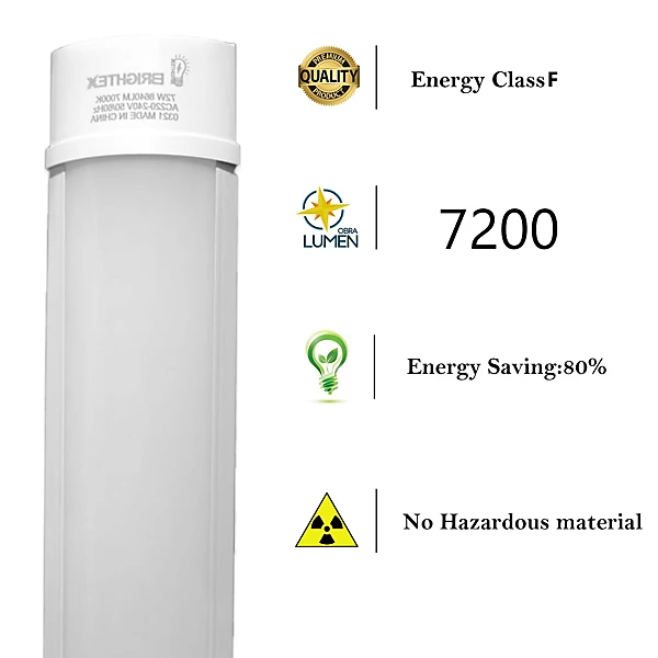 BRIGHTEX LED Batten (Tube) Light 72W - 6Ft Non-Connectable 6500k
