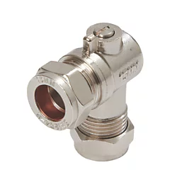 15mm Angled Chrome Isolating Valve