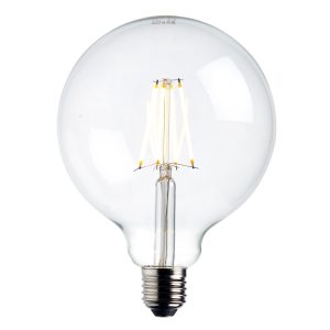E27 LED filament globe dimmable 125mm 7W