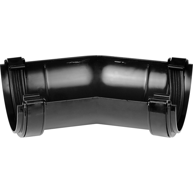 112mm Half Round Guttering 150° Angle- Black