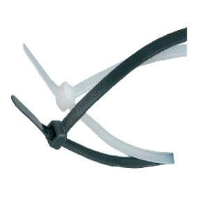 782.026UK Cable Ties 4.8 x 200mm, White 100pcs