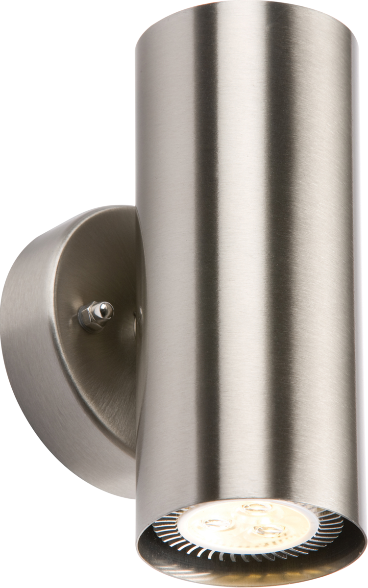 IP20 230V 2x35W max. GU10 Stainless Steel Wall Light
