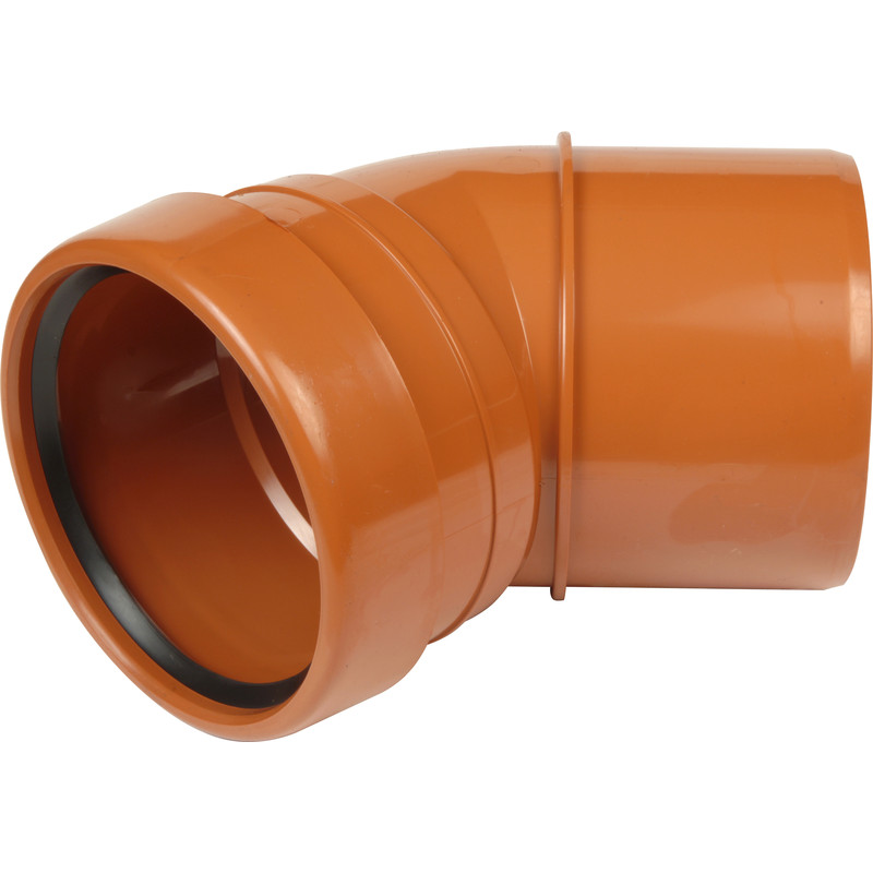 Underground 110mm Single Socket 45° Bend