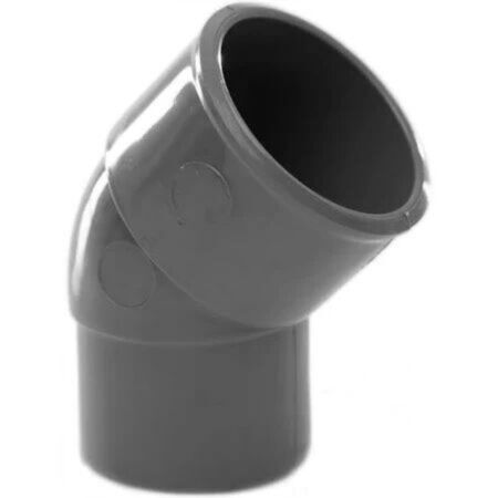 Waste Solvent Weld Street Bend 45° 32mm Black/ White/Grey