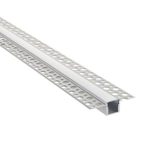 Rigel Plaster-in 2m Aluminium Profile/Extrusion Silver