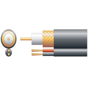 RG59B/U 75 Ohms Shotgun Coaxial Cable - CCA Braid Black 100m