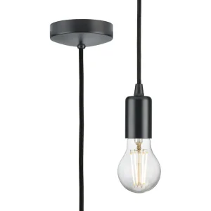 1.8m E27 Contemporary Pendant Set - Anthracite