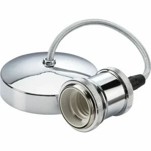 6" E27 Vintage Pendant Set - Polished Chrome