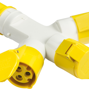 IN005 110V IP44 16A 2P+E 3 Way Splitter