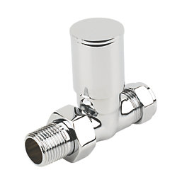 BV6075E 15mm Round Head Straight Valve CP