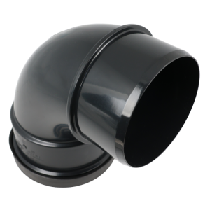 Soil Solvent Weld 110mm 90° Single Socket Bend Black