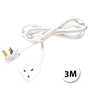 1 Gang 13 Amp Extension Lead – 3 Metre Lead – Unswitched – White