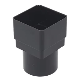 ADS2 68mm Guttering Square/Round Down Pipe Adaptor- Black