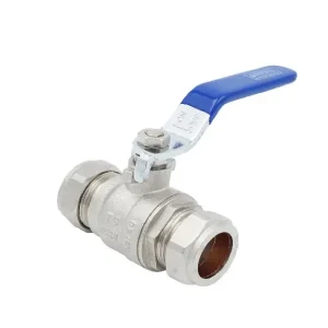 LEV22 Blue/Red Handle 22mm Lever Ball Valve