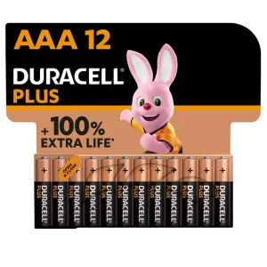 Duracell Batteries Plus Power Boost AAA Alkaline Pack of 12
