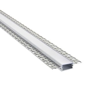 Rigel Plaster-in Wide 2m Aluminium Profile/Extrusion Silver