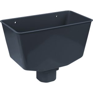 68mm Half Round Guttering Hopper Round/ Square- Black