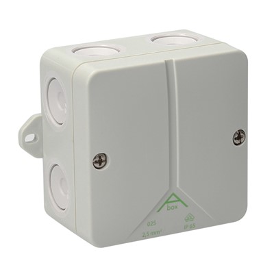 ABOX25 Spelsberg IP65 Moulded Grey PVC Box 80x80x52mm