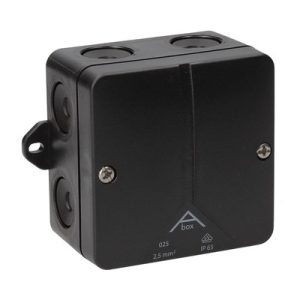 Spelsburg IP65 Moulded Black PVC Box 80 X 80 X 52mm