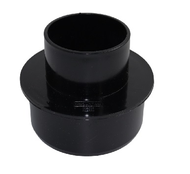 68mm Guttering Round to Soil Adaptor- Black