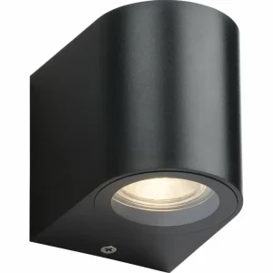 ALANA - 230V IP65 GU10 Polycarbonate Single Wall Light - Black