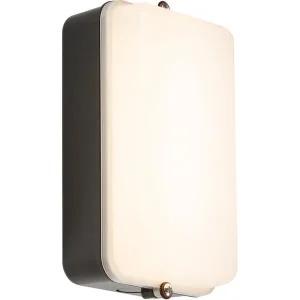 230V IP54 5W LED Security Amenity Bulkhead With Daylight Sensor - Black
