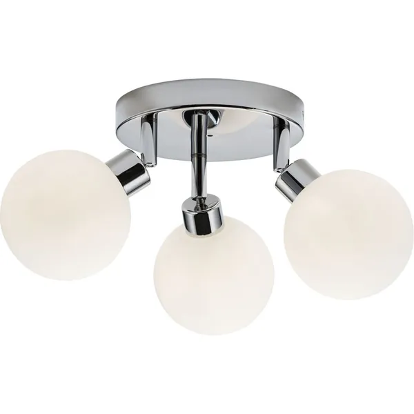 230V IP44 G9 Triple Spotlight With Frosted Glass - Chrome