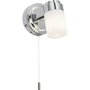 230V IP44 G9 Single Spotlight With Frosted Glass - Chrome