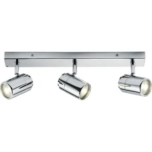 230V IP44 GU10 Triple Bar Spotlight - Chrome