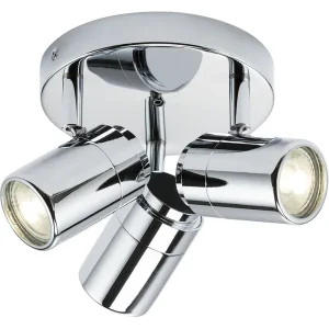 230V IP44 GU10 Triple Spotlight - Chrome