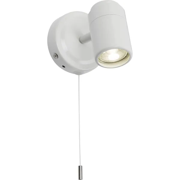 230V IP44 GU10 Single Spotlight - Matt White